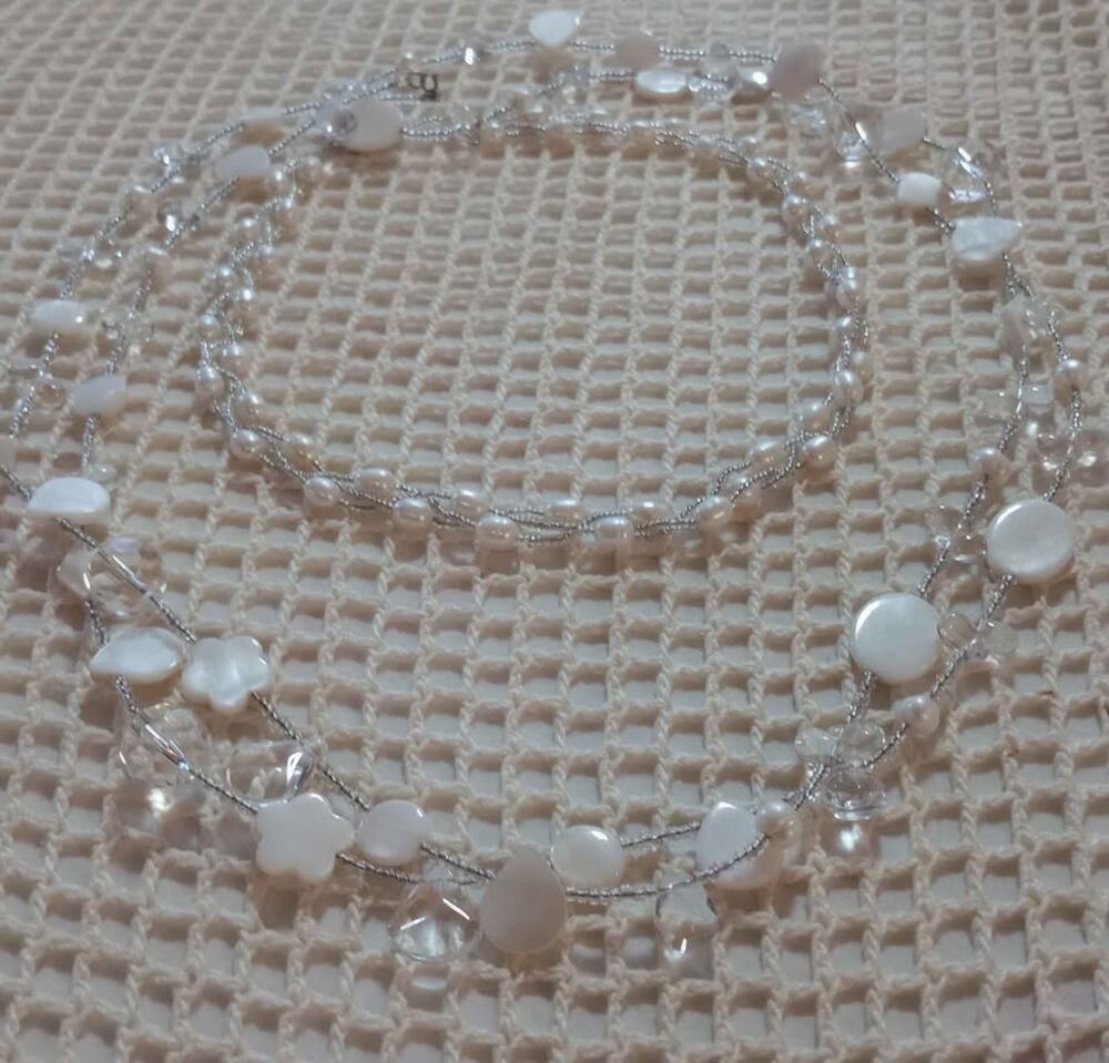 Artisan-Made Pearl & Mother of Pearl Necklace Set
